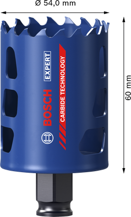 BoschEXPERT 多材料 54 毫米孔锯，配有硬质合金齿。.